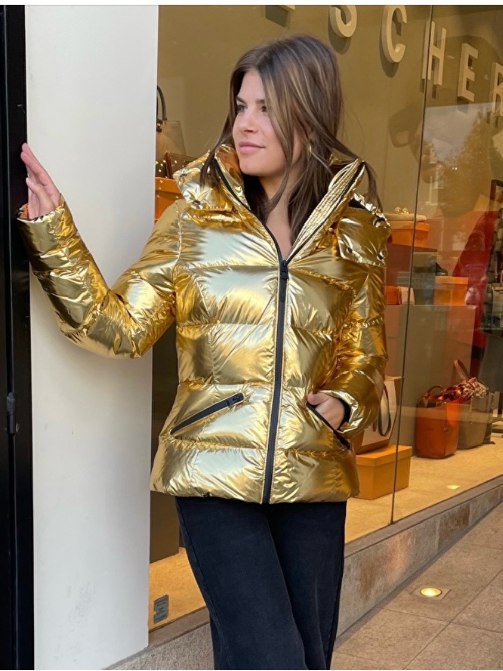 Mackage Jack Madalyn Puffer Jacket – Gold with Black Zippers - Picture 8 of 16